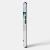 Élégant violet et Turquoise iPhone 16 Coque (Verso / Gauche)