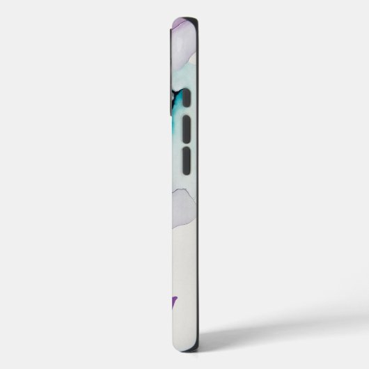 Élégant violet et Turquoise iPhone 16 Coque (Verso / Gauche)