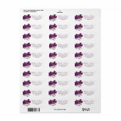 Élégant violet Étiquette d'aquarelle (Feuille entière)