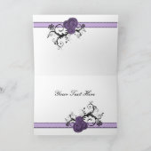 élégant violet fleuri Business Merci Cartes (Intérieur)