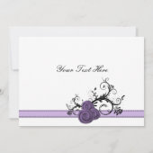 élégant violet fleuri Business Merci Cartes (Dos)