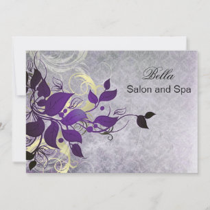 élégant violet fleuri Business Thank You Cartes