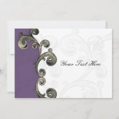 élégant violet fleuri Business Thank You Cartes (Dos)