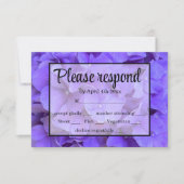 Élégant violet fleuri Hydrangeas Lavender RSVP (Devant)