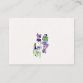 Elegant Violet Floral Bunch Wedding Goed Informatiekaartje (Achterkant)