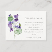 Elegant Violet Floral Bunch Wedding Goed Informatiekaartje (Voorkant)