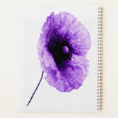 Élégant violet Floral Spiral Planner personnalisab (Dos)