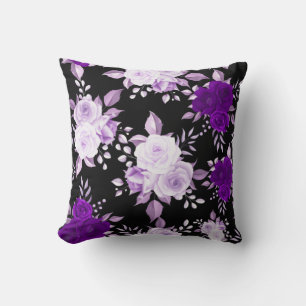 Elegant Violet Flowers Seamless Floral Pattern Kussen