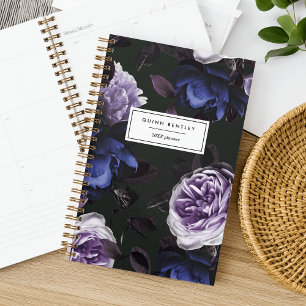 Élégant violet foncé floral Personnalisé
