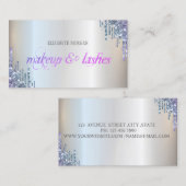 Elegant Violet Glitter Drift Professional Visitekaartje (Voorkant / Achterkant)