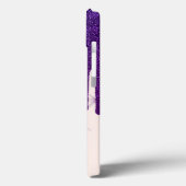 Elegant Violet Glitter Drift Roos Gold Case-Mate iPhone Case (Achterkant / Links)