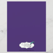 Élégant violet gothique Night Posh Menu Mariage (Dos)