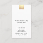 Elegant Violet Gradiënt Gold Accent Verticaal Visitekaartje (Achterkant)