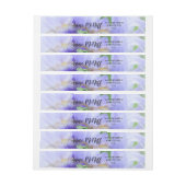 Élégant violet Iris Étiquettes de adresse photo (Feuille)