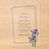 Élégant violet Iris Invitations de mariage Iris (Recto)