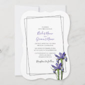Élégant violet Iris Invitations de mariage Iris (Devant)