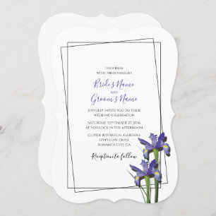 Élégant violet Iris Invitations de mariage Iris