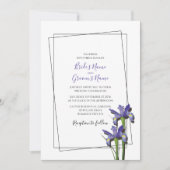 Élégant violet Iris Invitations de mariage Iris (Devant)