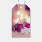 Elegant Violet kerstballen Cadeaulabel (Achterkant)