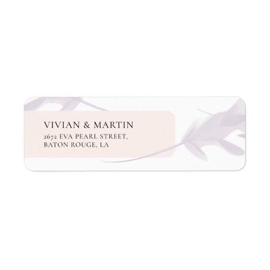 Elegant Violet Lavendel & Peach Retouradres Etiket (Voorkant)