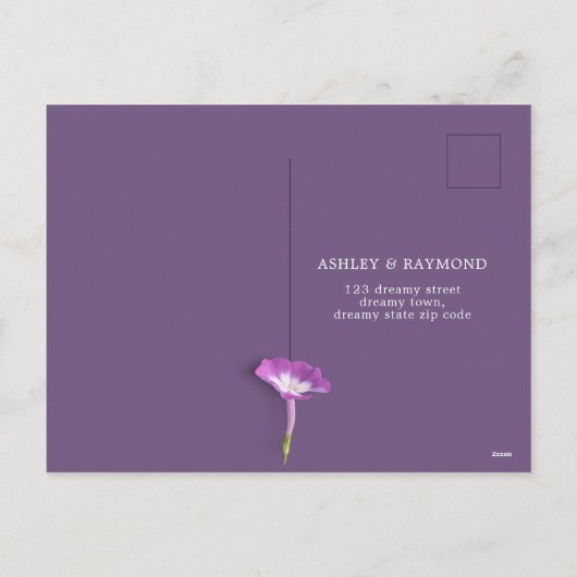 Élégant violet Lilac Rum Arch Florals Pas de menu (Dos)