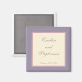 Élégant violet Mariage Magnet Favoriser (Recto/Verso)