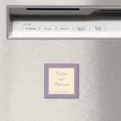 Élégant violet Mariage Magnet Favoriser (In Situ (Lave-vaisselle))