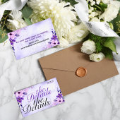 Élégant violet Mariage Site Web Carte de boîtier