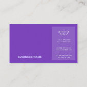 Elegant Violet Modern Professional Creative Chic Visitekaartje (Achterkant)