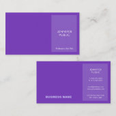 Elegant Violet Modern Professional Creative Chic Visitekaartje (Voorkant / Achterkant)