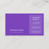 Elegant Violet Modern Professional Creative Chic Visitekaartje (Achterkant)