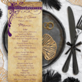 Elégant violet Moyen Renaissance Menu Mariage