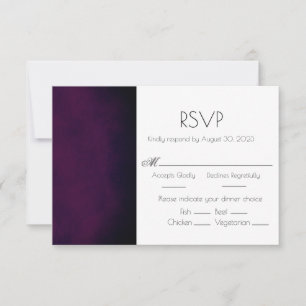 Elégant violet Ombre moderne mariage carte RSVP