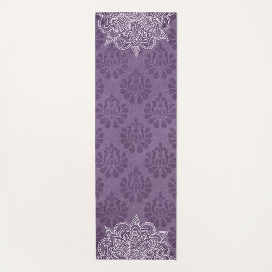 Elegant Violet Oriental Mandala Yoga Mat (Voorkant)