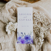 Elegant Violet Paarse huwelijksceremonie programma