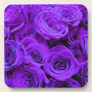 Elegant violet paarse rozen rose boeket onderzetter