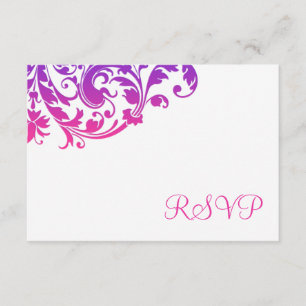 Élégant violet rose fleurit RSVP