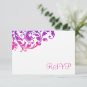 Élégant violet rose fleurit RSVP (Debout devant)