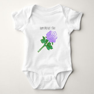 Elegant Violet Rose Romper