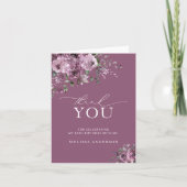 Élégant violet Roses 60e anniversaire Merci (Devant)