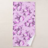Elégant violet tendance Pink floral (Serviette de bain)