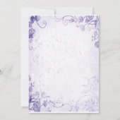 Elégant Violet Vintage Mariage Invitation (Dos)