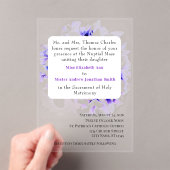 Elegant Violets Catholic Wedding Invitation (In situ (ordinateur de poche))