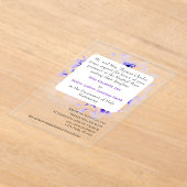 Elegant Violets Catholic Wedding Invitation Acryl Uitnodigingen (Laagn)