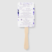 Elegant Violets Katholiek Nuptial Mass Programma Handwaaier (Voorkant)