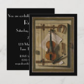 Elegant Violin Music Overweging Uitnodigingen (Voorkant / Achterkant)