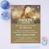 Elegant Violinist, Violin Lessons Adverteren Flyer (Enkel)