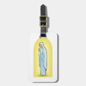 Elegant Virgin Mary Catholic Religious Bagagelabel (Voorkant verticaal)