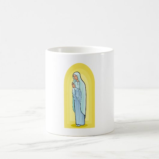 Elegant Virgin Mary Catholic Religious Koffiemok