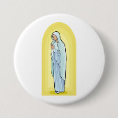 Elegant Virgin Mary Catholic Religious Ronde Button 7,6 Cm (Voorkant)
